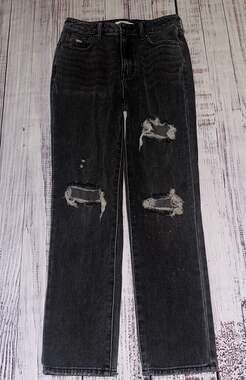 PacSun Women's Black Distressed Y2k Mom Jeans Size 26